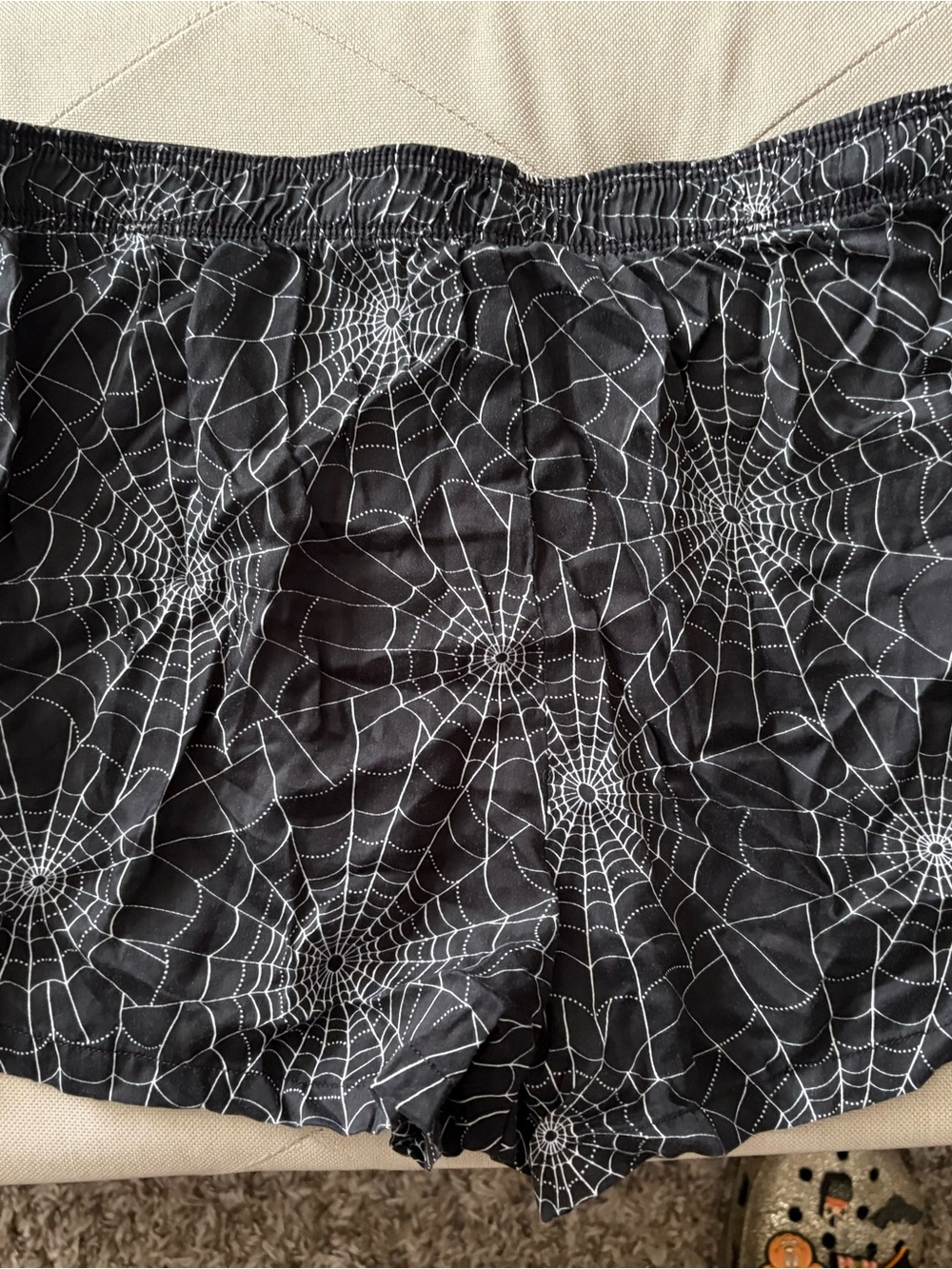 Victoria’s Secret PINK Black Spiderweb Print Women's PJ Shorts